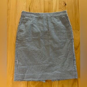 J. Crew blue white vertical striped pencil skirt - Size 6